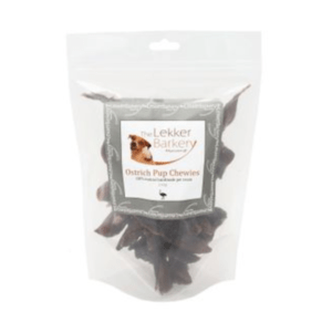 Lekker Barkery Ostrich Pup Chewies Value Pack 500g